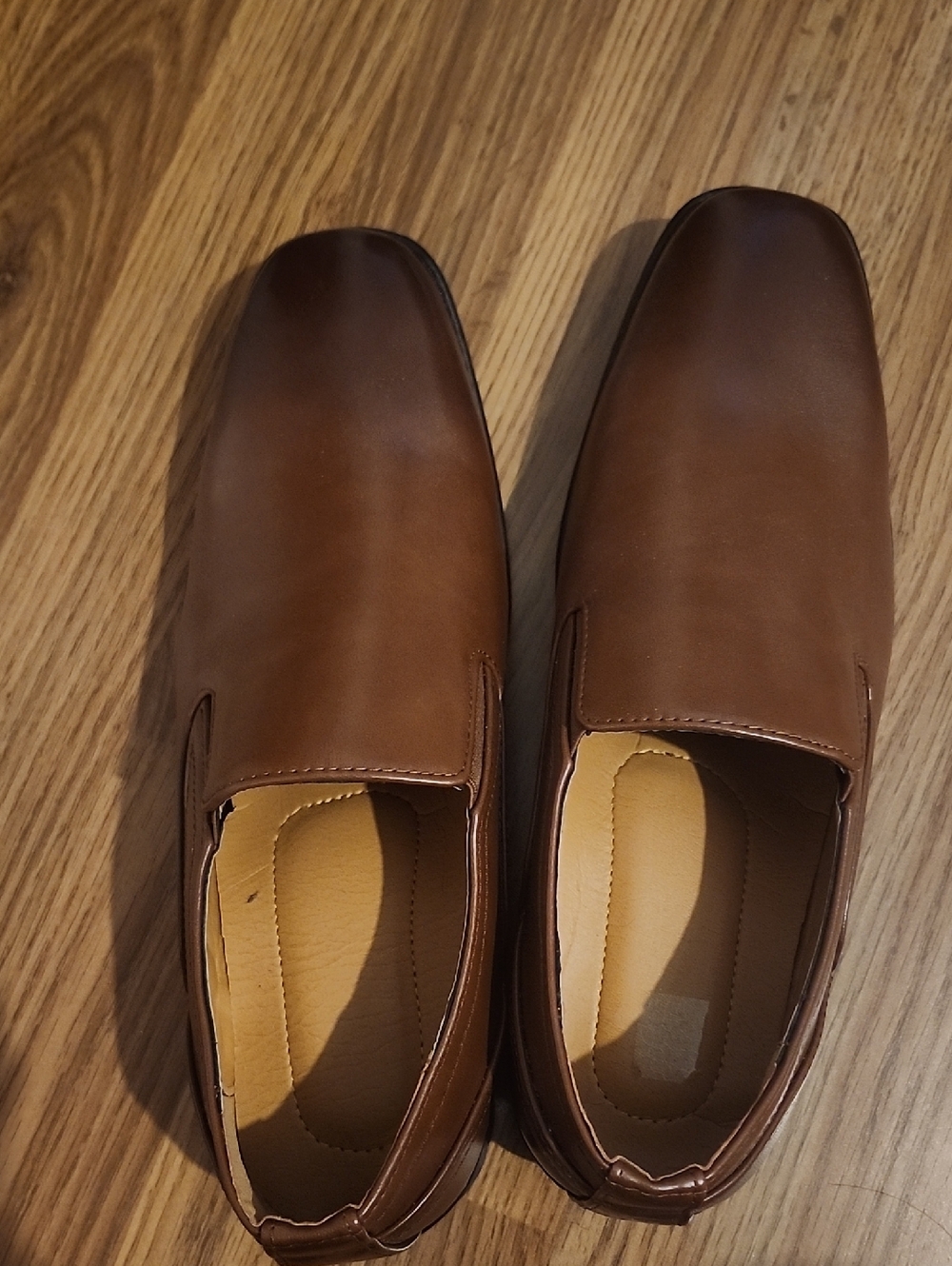 Oxford Men's Brown Leather Slip-On Oxfords
